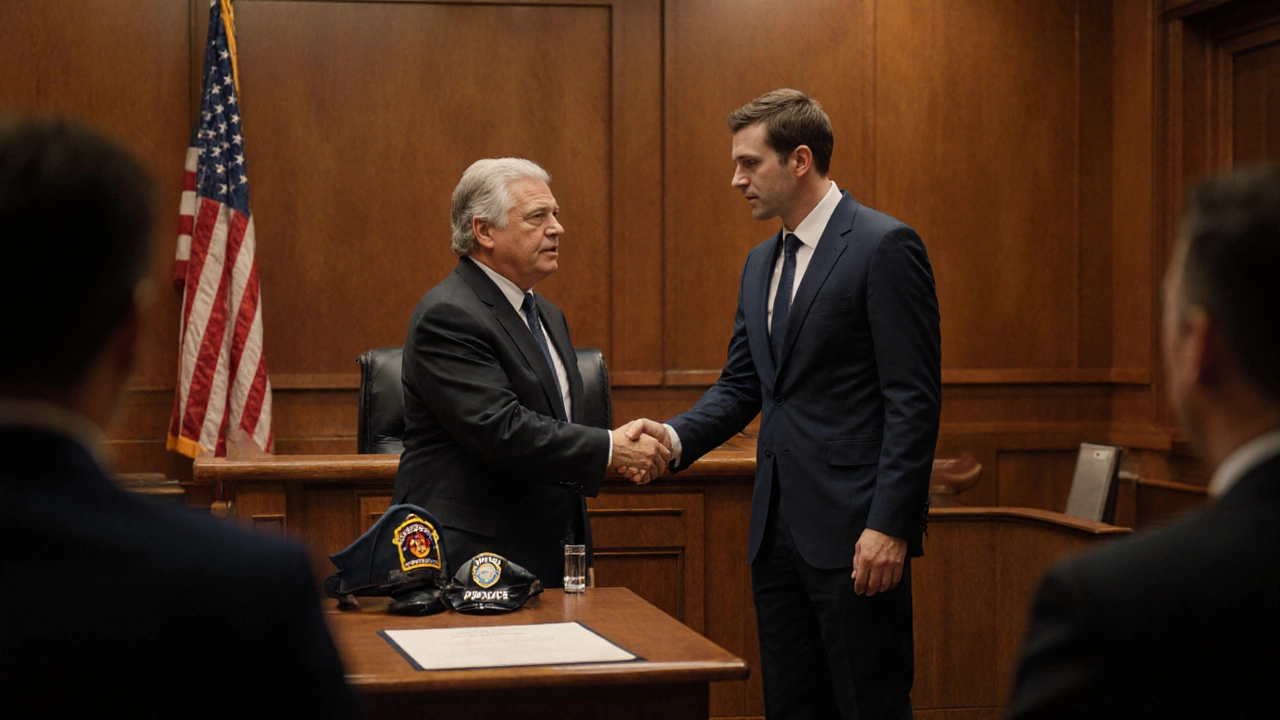 Courtroom scene where a person receives a Certificate of Rehabilitation from a judge.
